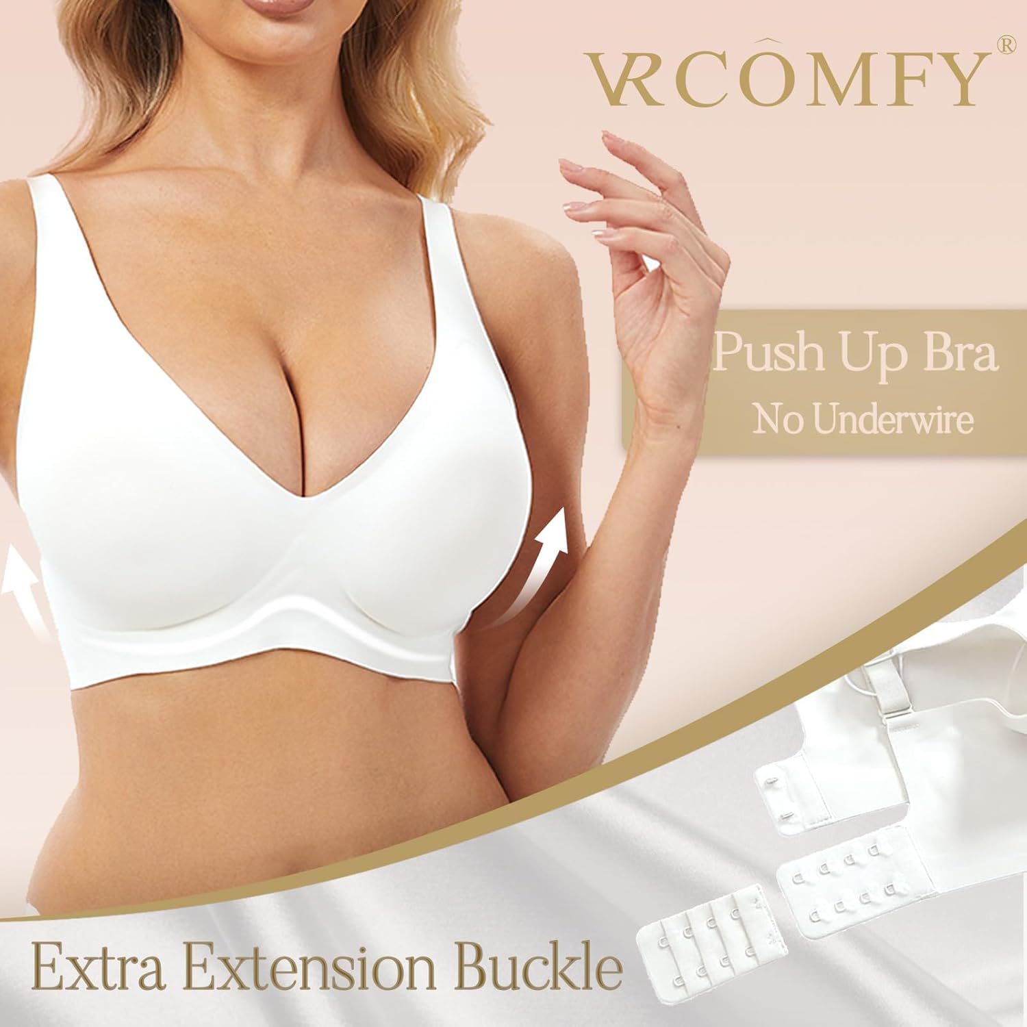 Experience Unmatched Comfort with the Jelly No-Rim Push-Up Seamless Low-Cut Bra